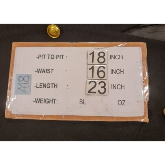 ROMEO + JULIET Women One Button Up Blazer Size M  Black Gold Embordered A18P - Picture 8 of 8